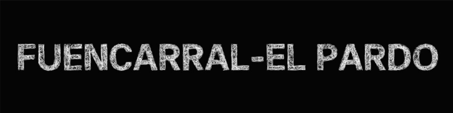 Monochrome sketch Fuencarral-El Pardo text design element
