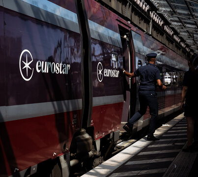 K&ouml;ln, Germany: Eurostar train in the main train station