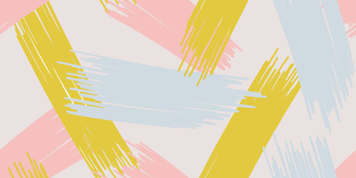 Abstract Brush Stroke Pink, Yellow, and Blue Background