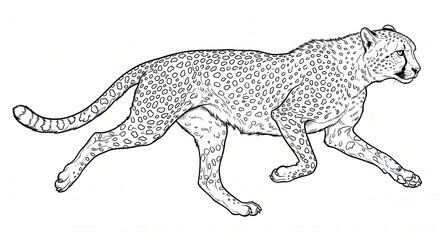 cheetah line art © PIxelfly