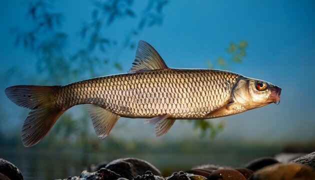 european chub fish in the water squalius cephalus