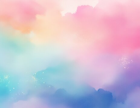 hand painted pastel coloured watercolour background design