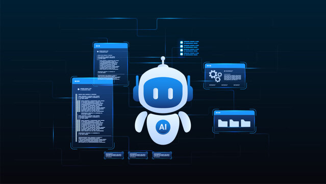 AI agent automation machine learning with coding, digital document, processing system and software development system.
