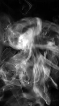 Vertical view of white natural steam or smoke rising across the entire width of the screen, as if from fire or conflagration
