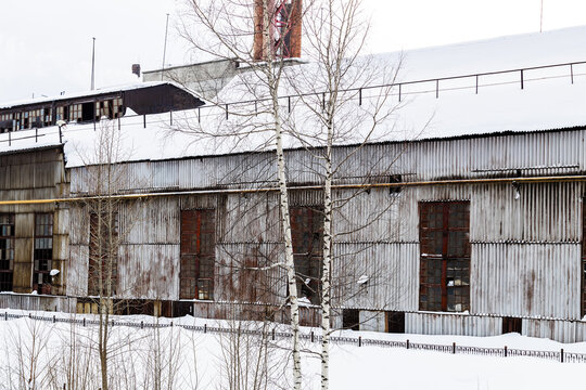production workshops with metal profiles walls