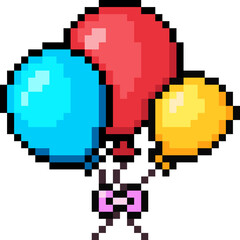 Fototapeta premium Pixel Art Party Balloon Icon