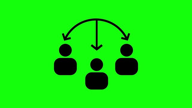 Animated Direct Referral Network Marketing Icon With Greenscreen Background | Network Marketing | Multi-Level Marketing (MLM)