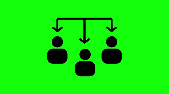 Animated Direct Referral Network Marketing Icon With Greenscreen Background | Network Marketing | Multi-Level Marketing (MLM)