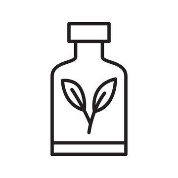 Liquid plant fertilizer bottle line icon