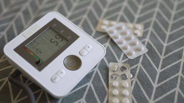 Digital blood pressure monitor for home health checkup.