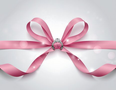 Pink scissors on white background close up.