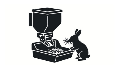 Animal Hay Feeder Dispenser Silhouette © Tharindu