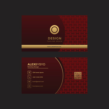 Business card template with simple modern design 