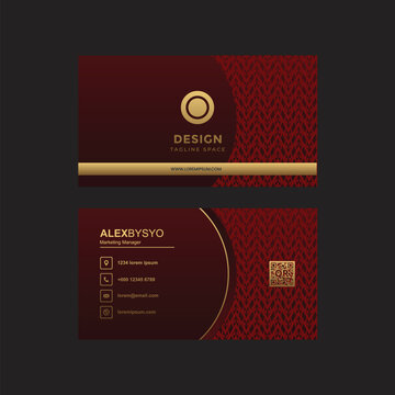 Business card template with simple modern design 
