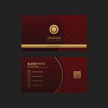 Business card template with simple modern design 