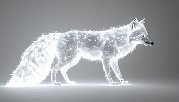 Ethereal Fox - A Glowing, Mystical Creature in Digital Art.