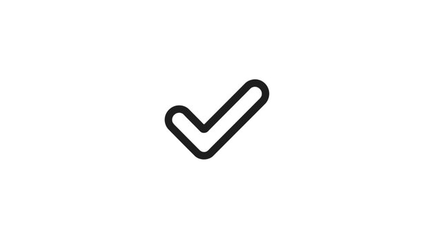 A simple illustration of a checkmark icon on a blank surface