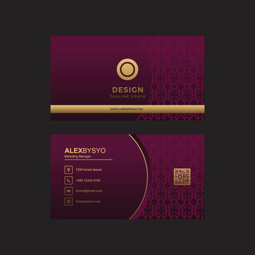 Business card template with simple modern design 