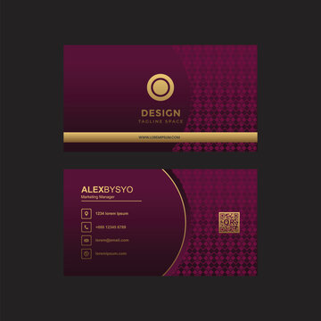 Business card template with simple modern design 