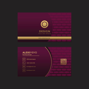 Business card template with simple modern design 