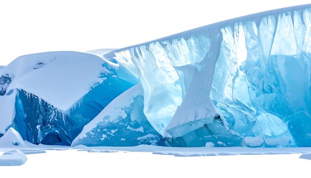 Iceberg towering above the ocean surface.