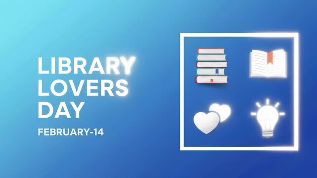 Library lovers day february 14th graphic