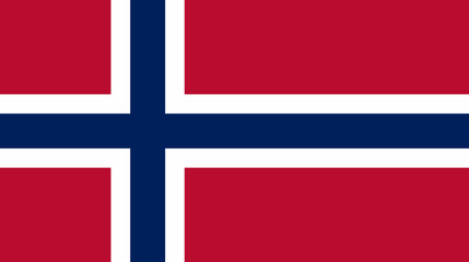 Obraz premium National flag of Norway, official colors and proportions the flag of norway is red with a blue cross outlined in white that extends to the edges of the flag vector