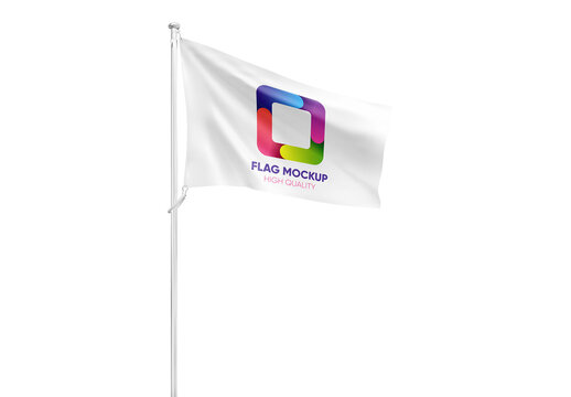 Flag Mockup Realistic Design for Brand Presentation and Marketing