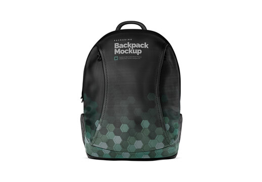 Backpack Front View Mockup Realistic Render for Branding and Commercial Use