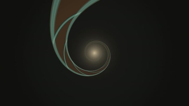 Spiral motion with light effect in dark background