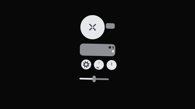 Minimalist HUD UI Elements including Buttons, Bars and Indicators, Clean and Futuristic Design for Heads Up Display, Mobile Applications and Video Game Interface Projects