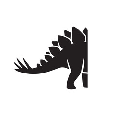 Stegosaurus Dinosaur Silhouette with Plates © DesignCorner