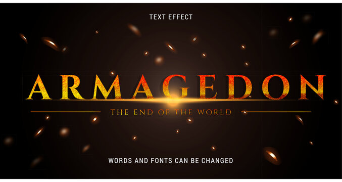 armagedon text effect editable eps cc