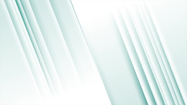Blue white geometric tech background with diagonal stripes and lines. Minimal concept motion design. Seamless loop. Video animation Ultra HD 4K 3840x2160