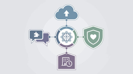 Fototapeta premium Cloud Data Security Concept