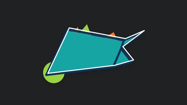 Modern Abstract Teal Geometric Banner Design