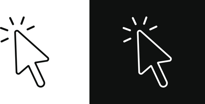 click cursor icon set. arrow and mouse forms. Clean pointer symbol. Mouse click cursor icons. screen computer mouse pointer design