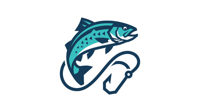 salmon fish jumping out water.