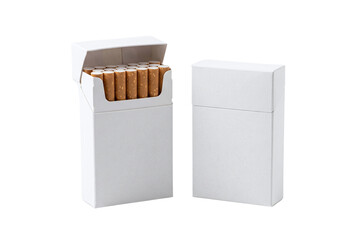 Blank white cigarette packs mockup with brown filters © PEE PHIBAN