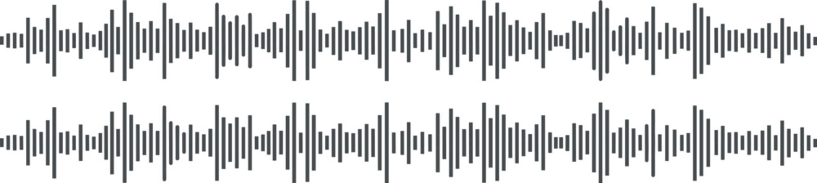 Abstract audio sound wave visualization, digital music waveform pattern for music production, podcasting, and media editing graphic elements