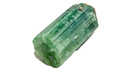 Beautiful green jade gemstone crystal mineral rod isolated on a transparent background © Galina