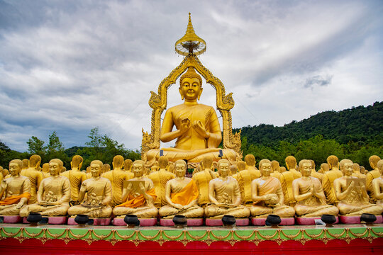 THAILAND NAKHON NAYOK CITY BUDDHIST PARK MAGHA PUJA