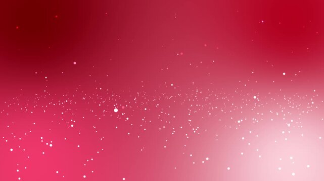 Red and maroon abstract gradient background with shimmering white particle dust and soft bokeh light effects creating a romantic luxury or festive holiday dream atmosphere