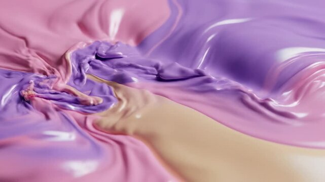 Colorful blobs of paint mix together at a creative studio