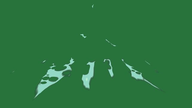 Pair Moving with Horns on Green Screen Chroma Key Background