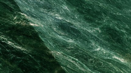 Fototapeta premium Emerald Water Texture: A close-up view of a deep green textured water surface, with intricate patterns and flowing lines creating a sense of depth and movement, reflecting the beauty of nature's art.