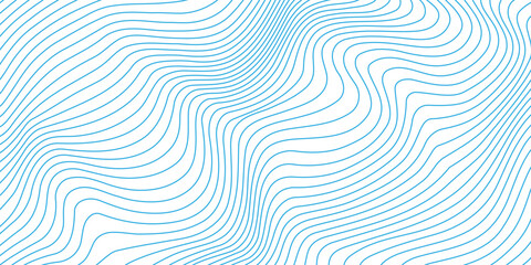 Obraz premium Abstract blue wave lines pattern on white background with space for your text