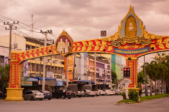 THAILAND NAKHON NAYOK CITY TRAFFIC ROAD