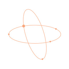 Minimalist Atomic Orbit Icon © Dave