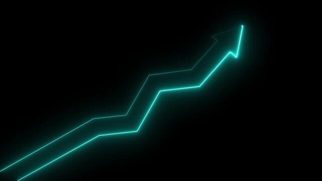 upward trend arrow vector. trending up arrow icon set in white background . Uptrend arrow icon set.4k motion graphics video animation